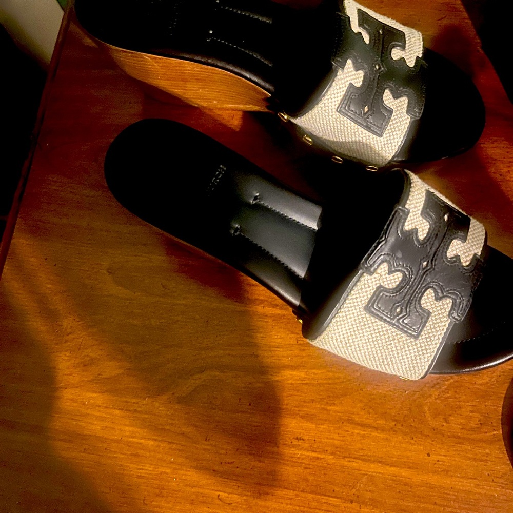 Tory burch wedge slides